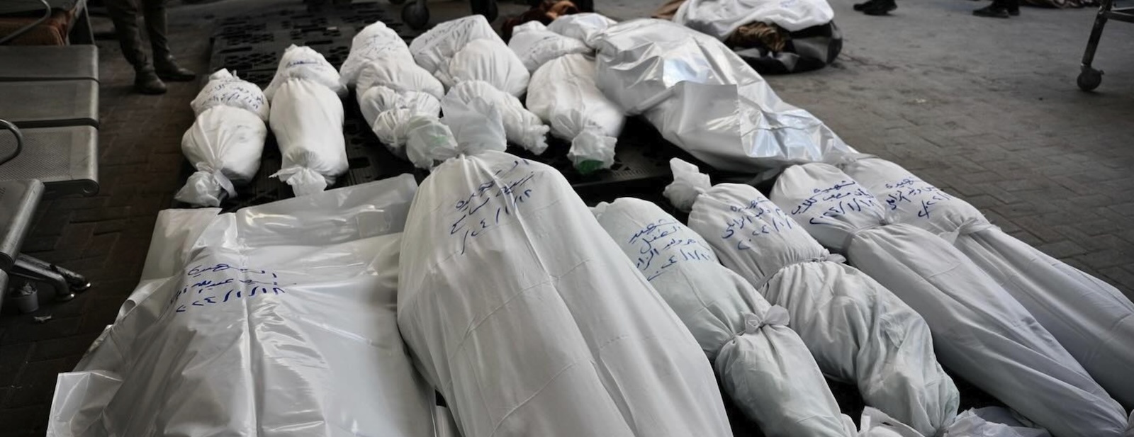 Gaza Body Bags. Credit: Mahmoud Bassam (mahmoudbassam8)